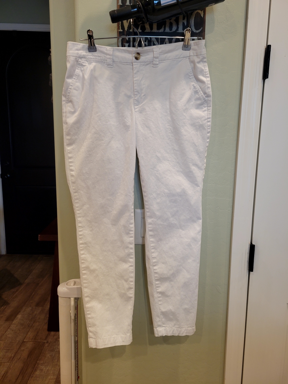 Maison Jules White Stretch Chinos